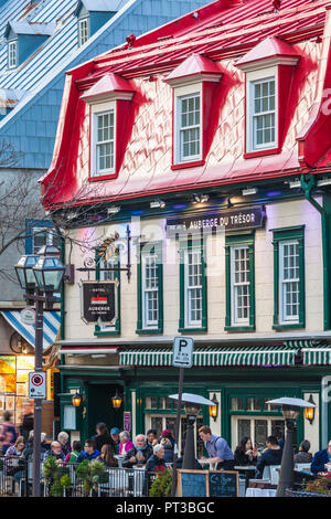 Kanada, Quebec, Quebec City, Hotel Auberge du Tresor und Bistro 1640 Stockfoto