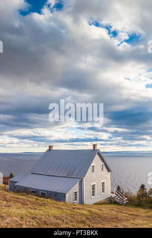 Kanada, Quebec, Gaspe Halbinsel, Forillon National Park, Grande-Grave, historische Siedlung Häuser Stockfoto