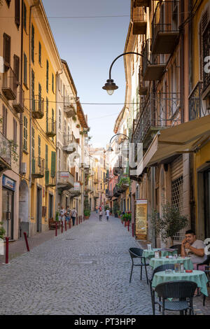 Ivrea, Gemeinde der Stadt Turin, der Region Piemont im Nordwesten Italiens, post-industrielle Italien. Ollivetti. Stockfoto
