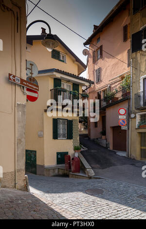 Ivrea, Gemeinde der Stadt Turin, der Region Piemont im Nordwesten Italiens, post-industrielle Italien. Ollivetti. Stockfoto