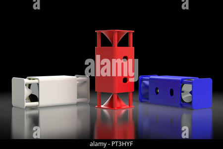 Neues Konzept der tragbare Lautsprecher. 3D-Rendering/ Stockfoto