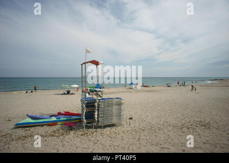 Bidderosa Strand und Naturpark, Orosei, Sardinien, Italien. Stockfoto