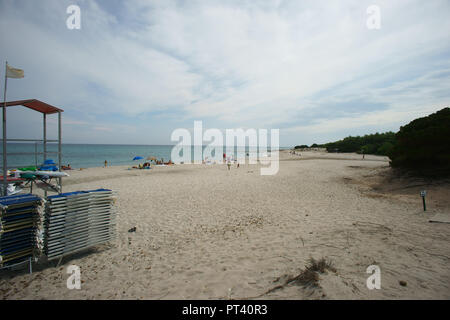 Bidderosa Strand und Naturpark, Orosei, Sardinien, Italien. Stockfoto