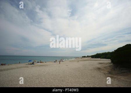 Bidderosa Strand und Naturpark, Orosei, Sardinien, Italien. Stockfoto