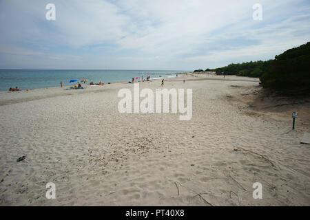 Bidderosa Strand und Naturpark, Orosei, Sardinien, Italien. Stockfoto