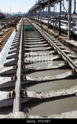 Eisenbahn Gebäude aus Beton Stockfoto