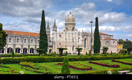 Klosteranlage 'Mosteiro dos Jeronimos' in Belem, Lissabon, Portugal, Europa Stockfoto