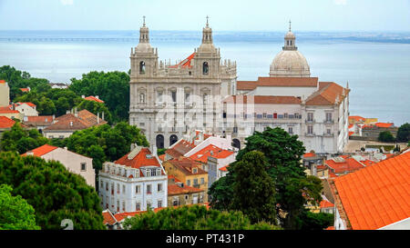 Igreja de São Vicente de Fora Kirche, Alfama, Lissabon, Portugal, Europa Stockfoto