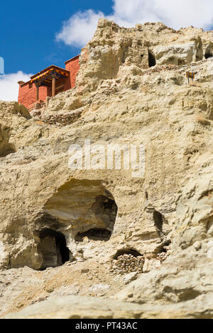 Chiwang Höhlen in Tibet, Stockfoto