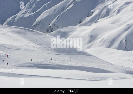 Skigebiet Serfaus-Fiss-Ladis, in der Nähe von Landeck, Tirol, Österreich Stockfoto