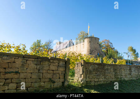 Deutschland, Baden-Württemberg, Kraichgau, Ravensburg Schloss, der ehemalige Stammsitz der Freiherren Göler von Ravensburg und einer der wichtigsten erhaltenen Burgen im Kraichgau, Stockfoto