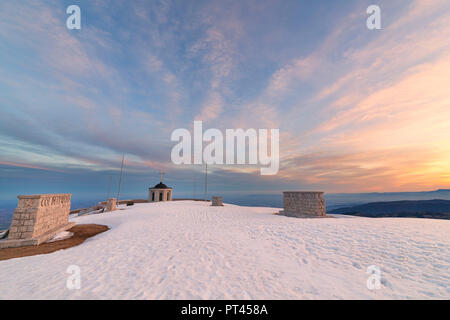 Die monumentale Bereich der Cima Grappa, Grappa, Voralpen von Belluno, Corbera de Grappa, der Provinz Vicenza, Venetien, Italien, Stockfoto