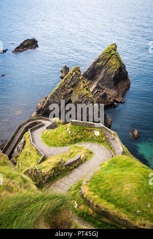 In Dunquin Pier, der Halbinsel Dingle in der Grafschaft Kerry, Provinz Munster, Irland, Europa, Stockfoto
