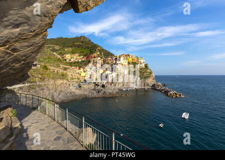 Manarola Dorf, La Spezia, Ligurien, Italien Stockfoto