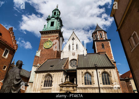 Europa, Polen, Kleinpolen, Krakau/Krakow, Schloss Wawel Stockfoto