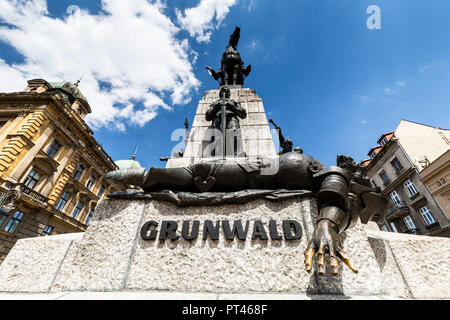 Europa, Polen, Kleinpolen, Krakau, die grunwald Denkmal in Krakau Stockfoto