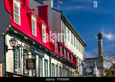 Kanada, Quebec, Quebec City, Hotel Auberge du Tresor und Bistro 1640 Stockfoto