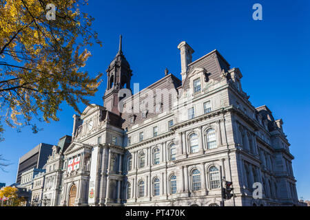 Kanada, Quebec, Montreal, der alte Hafen, Hotel de Ville, Rathaus, außen Stockfoto
