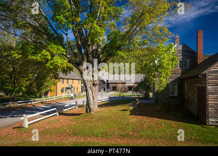 USA, Neuengland, Vermont, Plymouth Kerbe, Präsident Calvin Coolidge State Historic Site, Dorf war die Geburtsstätte des US-Präsident Calvin Coolidge, Dorf Gebäude Stockfoto