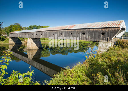 USA, New England, New Hampshire, Cornish, Cornish, NH - Windsor, VT Covered Bridge Stockfoto