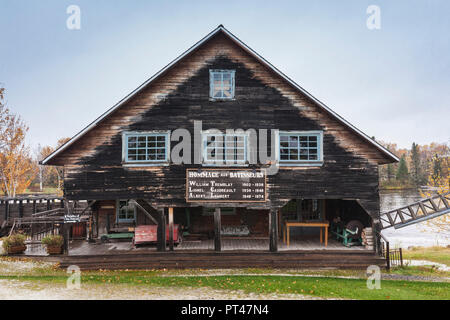 Kanada, Quebec, saguenay-lac Saint-Jean Region, Sainte-Jeanne-d'Arc, Le Vieux Moulin, alte Mühle Stockfoto