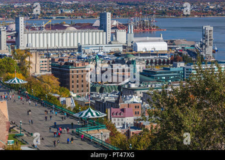 Kanada, Quebec, Quebec City, Terrasse Dufferin, Erhöhte Ansicht Stockfoto