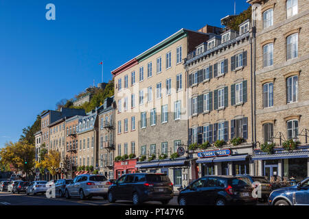 Kanada, Quebec, Quebec City, Gebäude entlang dem Boulevard Champlain Stockfoto