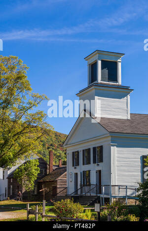 USA, Neuengland, Vermont, Plymouth Kerbe, Präsident Calvin Coolidge State Historic Site, Dorf war die Geburtsstätte des US-Präsident Calvin Coolidge, Union der Christlichen Kirche Stockfoto