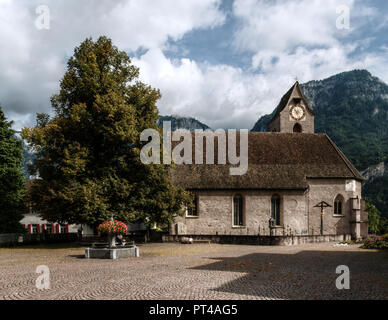 Kirche in Flums, Schweizer Alpen Stockfoto