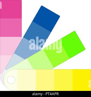 Bunte cartoon Wand Farbpalette Stock Vektor