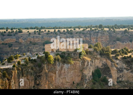 San Frutos del Duraton Hermitage, Hoces del Río Duratón Naturpark, Madrid, Segovia Provinz Kastilien-León, Spanien Stockfoto