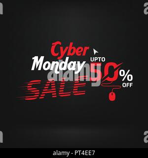 Cyber Monday Verkauf Banner Ad Vector Template Design Stock Vektor