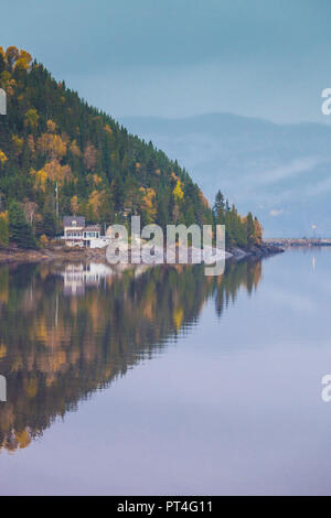 Kanada, Quebec, saguenay-lac Saint-Jean Region, Saguenay Fjord, Petit-Saguenay, Aussicht auf den Fjord Stockfoto