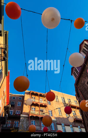 Kanada, Quebec, Quebec City, alte untere Stadt, Dekorationen, Dawn Stockfoto