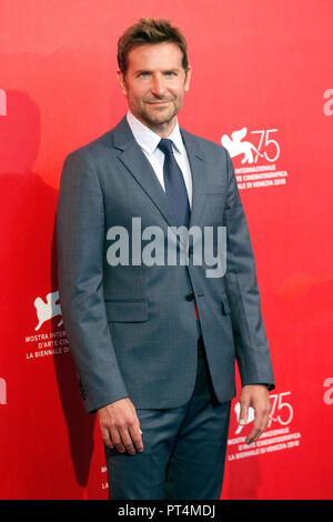 Venedig, Italien - 31 AUGUST: Bradley Cooper besucht die Foto-call der Film 'ein Stern ist geboren" während des 75. Filmfestival von Venedig am 31. August 2018 Stockfoto