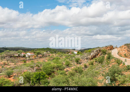 Februar, 2018: Landschaft ländliche typische Landschaft in São Domingos do Cariri, Paraiba, im Nordosten von Brasilien Stockfoto