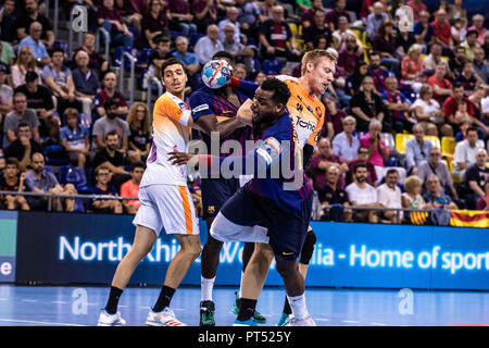 Oktober 6, 2018 - Cedric Sorhaindo, Nr. 10 des FC Barcelona Lassa in Aktionen während der VELUX EHF Champions League Spiel zwischen dem FC Barcelona Lassa und Montpellier HB am Oktober 06, 2018 Palau Blaugrana, in Barcelona, Spanien. Quelle: AFP 7/ZUMA Draht/Alamy leben Nachrichten Stockfoto