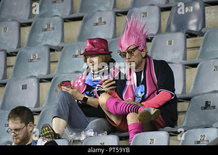 Chester, Pennsylvania, USA. 6. Okt, 2018. Philadelphia Union Fans vor dem Spiel gegen die Minnesota United FC bei Talen Energie Feld in Chester PA Credit: Ricky Fitchett/ZUMA Draht/Alamy leben Nachrichten Stockfoto