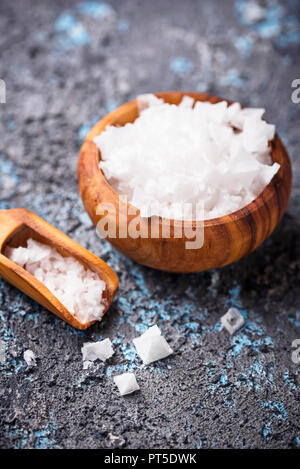 Pyramide Flocken von Meersalz. Stockfoto