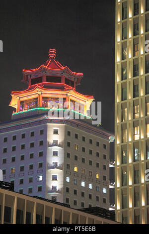 Kasachstan, Astana; Nurzhol Boulevard, Wolkenkratzer, Stockfoto