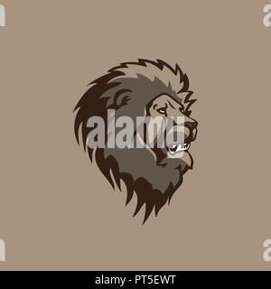 Kopf lion Illustration vektor design. Stock Vektor