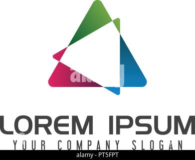 Media Logo Design Konzept Vorlage Stock Vektor
