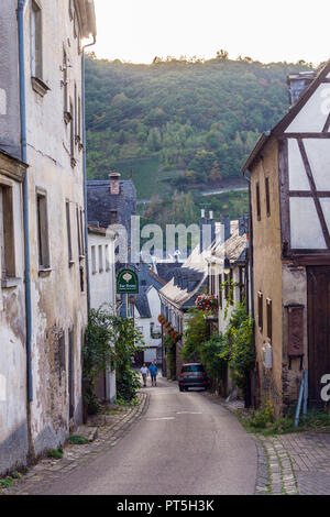 Fachwerk Fachwerkhäuser in Enkirch Weindorf Weindorf,, Mosel, Rheinland-Pfalz, Deutschland Stockfoto