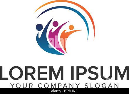 Bildung Menschen Logos Design Konzept Vorlage Stock Vektor