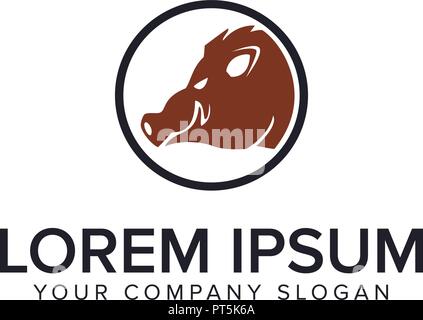 Babi hutan Logo Design Konzept Vorlage Stock Vektor