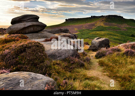 Higger Tor von Carl Wark. Der Peak District, England (4) Stockfoto