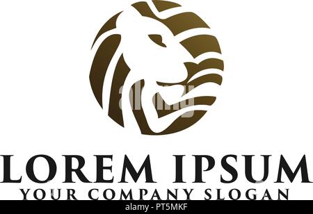 Lion logo Emblem Design Konzept Vorlage Stock Vektor
