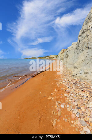 Xi Strand auf der Insel Kefalonia Stockfoto