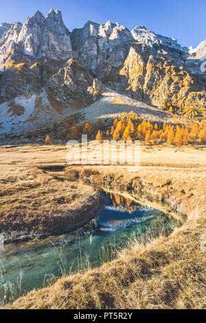 Beginn des Buscagna Tal; Alpe Devero, Valle Antigorio, Piemont, Italien Stockfoto