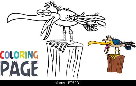 Vogel-Cartoon Malvorlagen Stock Vektor